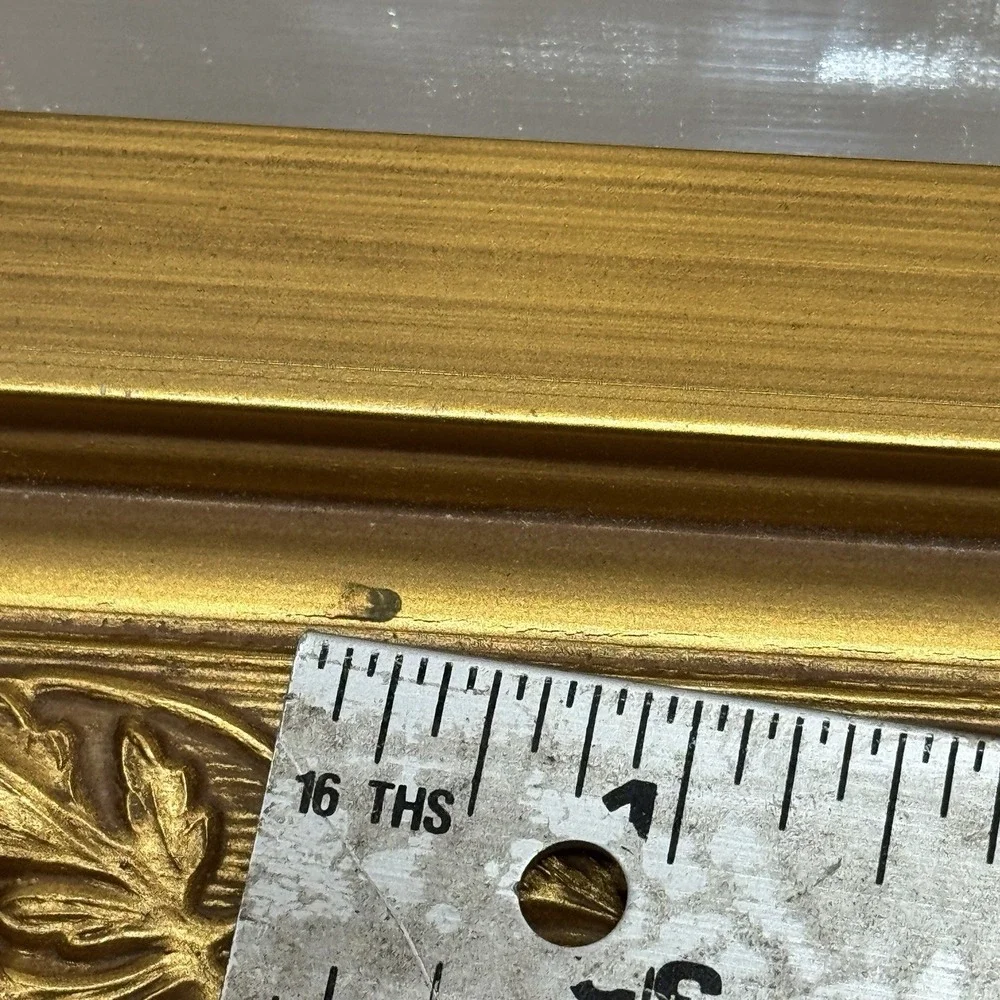 Ornate Gold Floral Wall Mirror Frame - Gold
